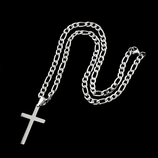 316L Stainless Steel Figaro Chain Necklace For Men Women Gold/ Silver