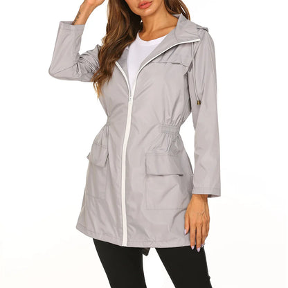 Women'S Lightweight Waterproof Raincoat - Hooded Windbreaker For Hiking, Climbing & Outdoor Activities