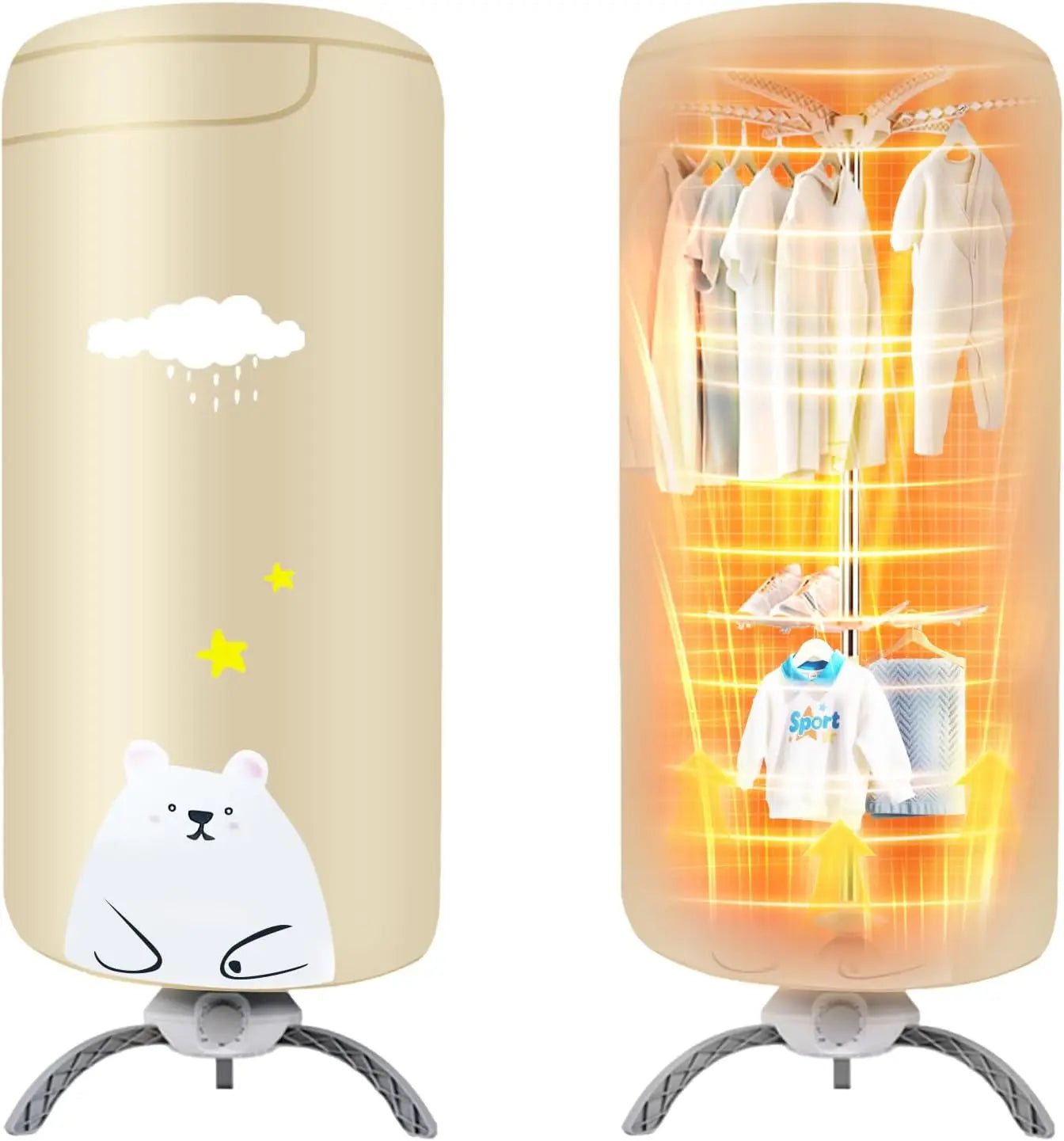 Portable Dryers For Laundry,900W Quickly Dry Portable Clothes Dryer For Clothes & Shoes, Large Capacity Portable Laundry