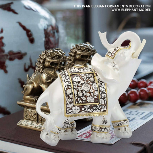 Model Ornaments Decoration Vintage Exquisite Elephant Model Ornaments Statue Craft Gift Home  Decoration