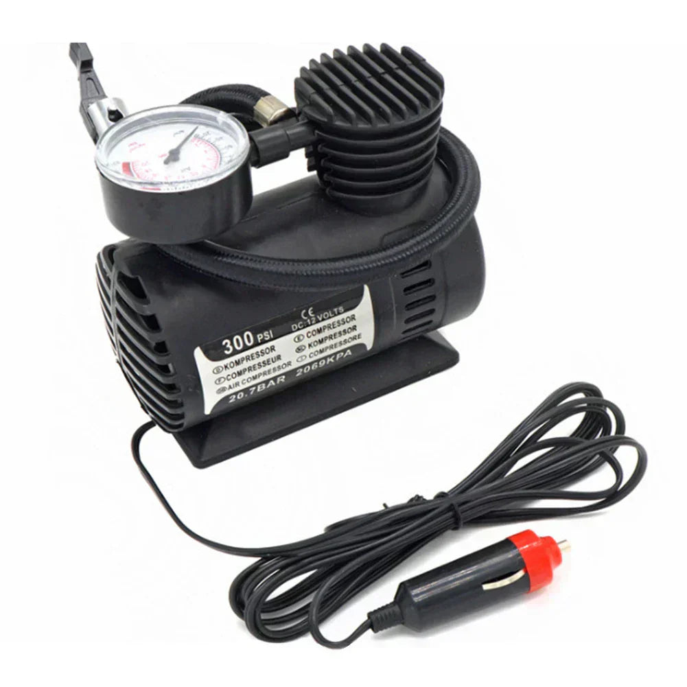 Portable Car Air Compressor 12V 300Psi Electric Car Air Pump Tire Inflator Pump Auto Tire Pump For Car Motorcycle Bicycle