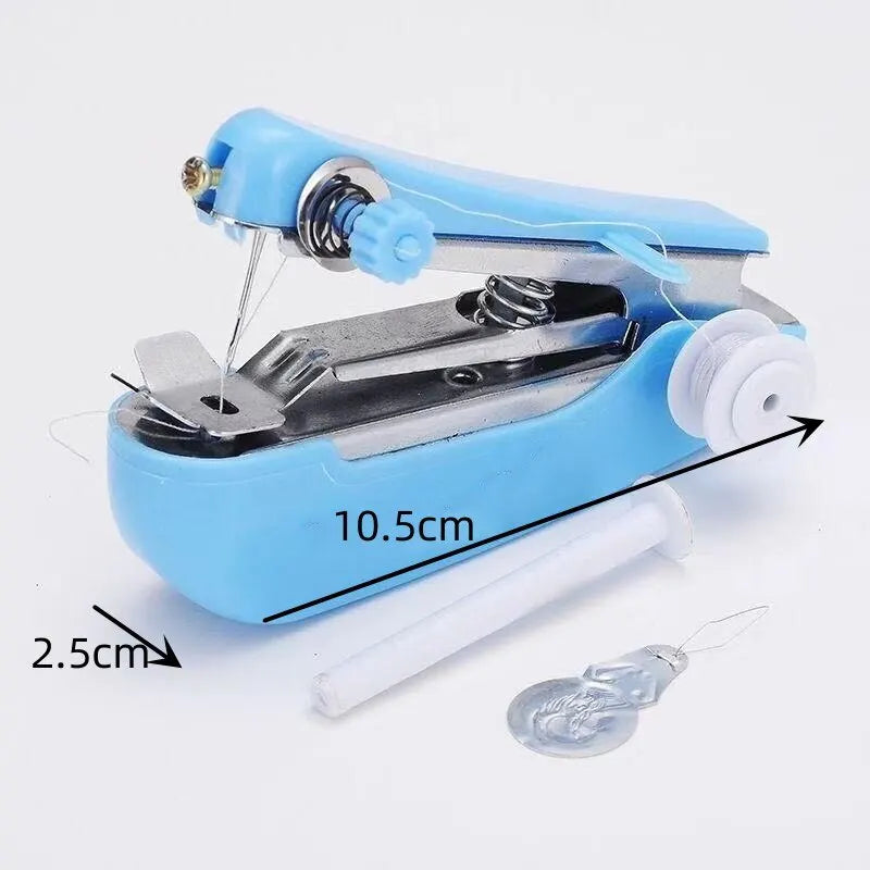 Home Handheld Sewing Machine Protable Outdoor Travel Clothes Fabrics Diy Stitchin Sew Tool Mini Manual Stitch Needlework 2028