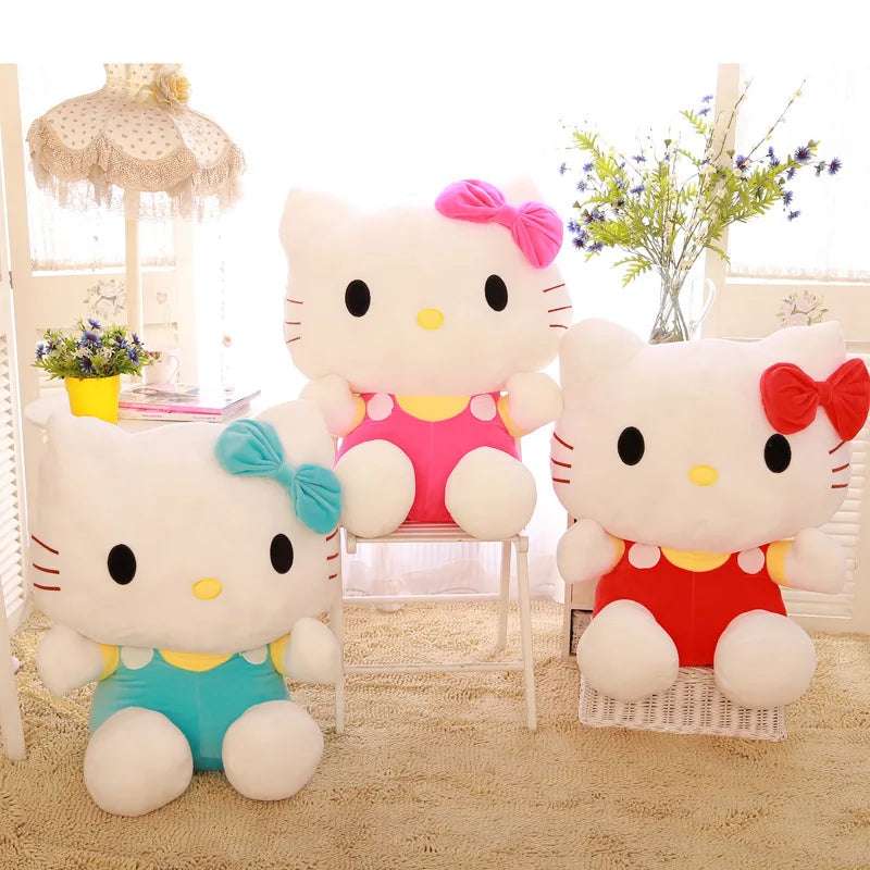 20cm Hello Kitty Plush Toys Sanrio  Movie KT Cat Dolls Soft Stuffed Hello Kitty Birthday Gifts For Kids Animals Toys