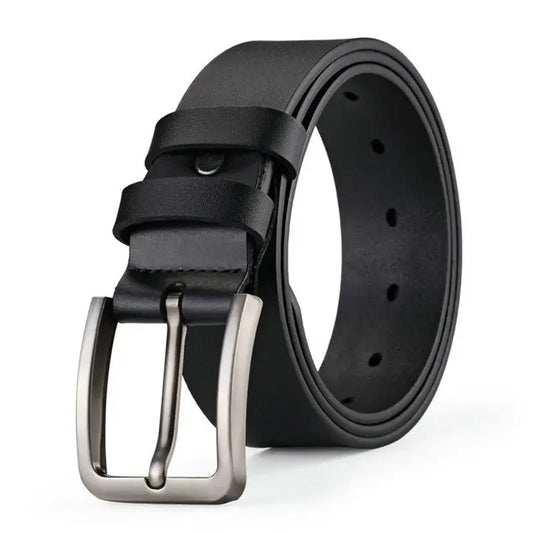 Men's Business Leisure Belt with Square Pin Buckle - PU Leather Designer Style