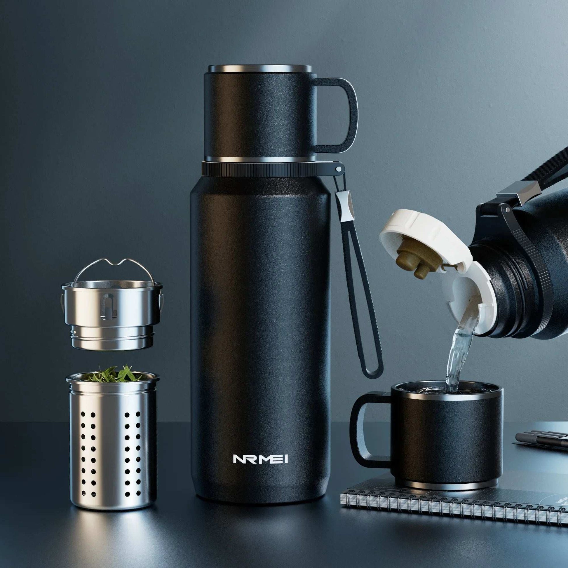 Double Wall Vacuum Flasks Stainless Steel Thermos Bottle for Tea and Coffee Large Capacity Insulated Water Bottle Thermos Cup