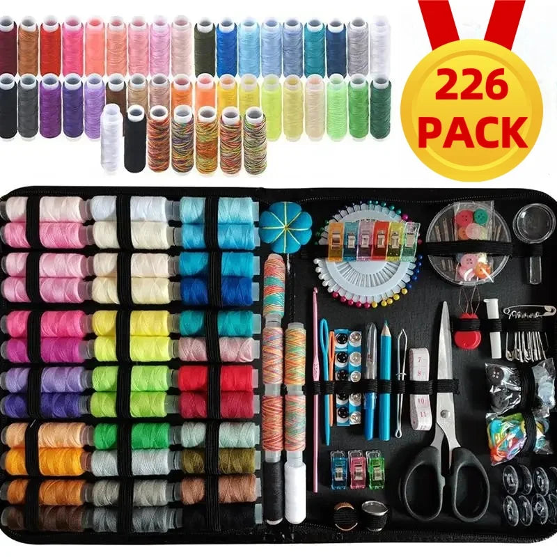 Sewing Kit Complete Handcraft Needle Thread Box Beginners Professionals Fixes Diy Knitting Set Sewing Accessorie Embroidery Tool