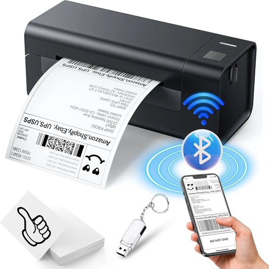 Thermal-Label-Printer-Shipping Label Printer for Small Business Bluetooth Thermal Printer 300mm/s Compatible Windows,Mac,iOS, An