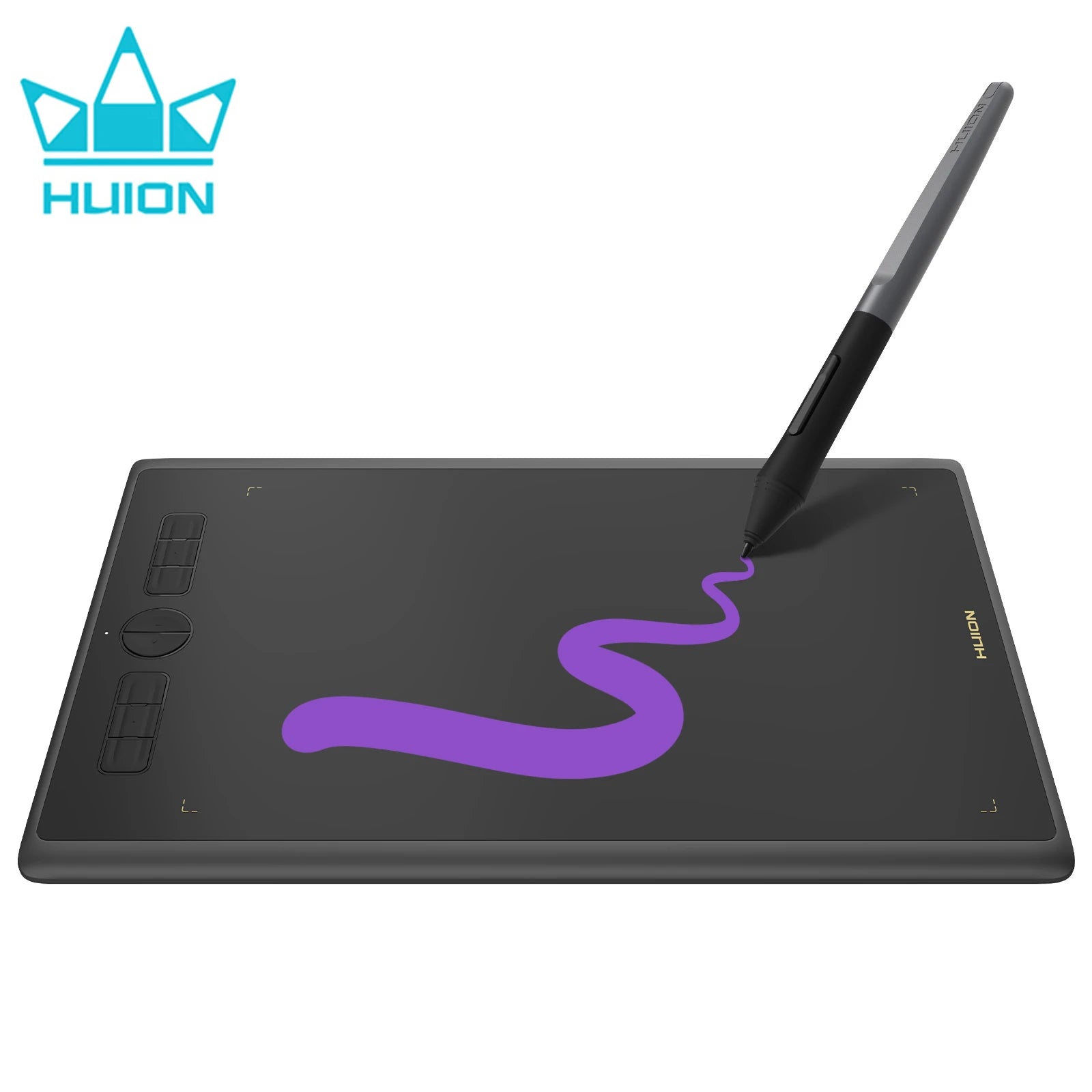 10x6 Inch HUION H610X Graphics Tablet Animation Design Drawing Tablets with 8 Keys Tilt Support Batter-free 8192 Pressure Stylus
