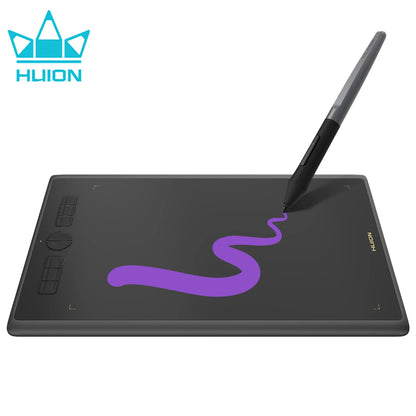 10x6 Inch HUION H610X Graphics Tablet Animation Design Drawing Tablets with 8 Keys Tilt Support Batter-free 8192 Pressure Stylus