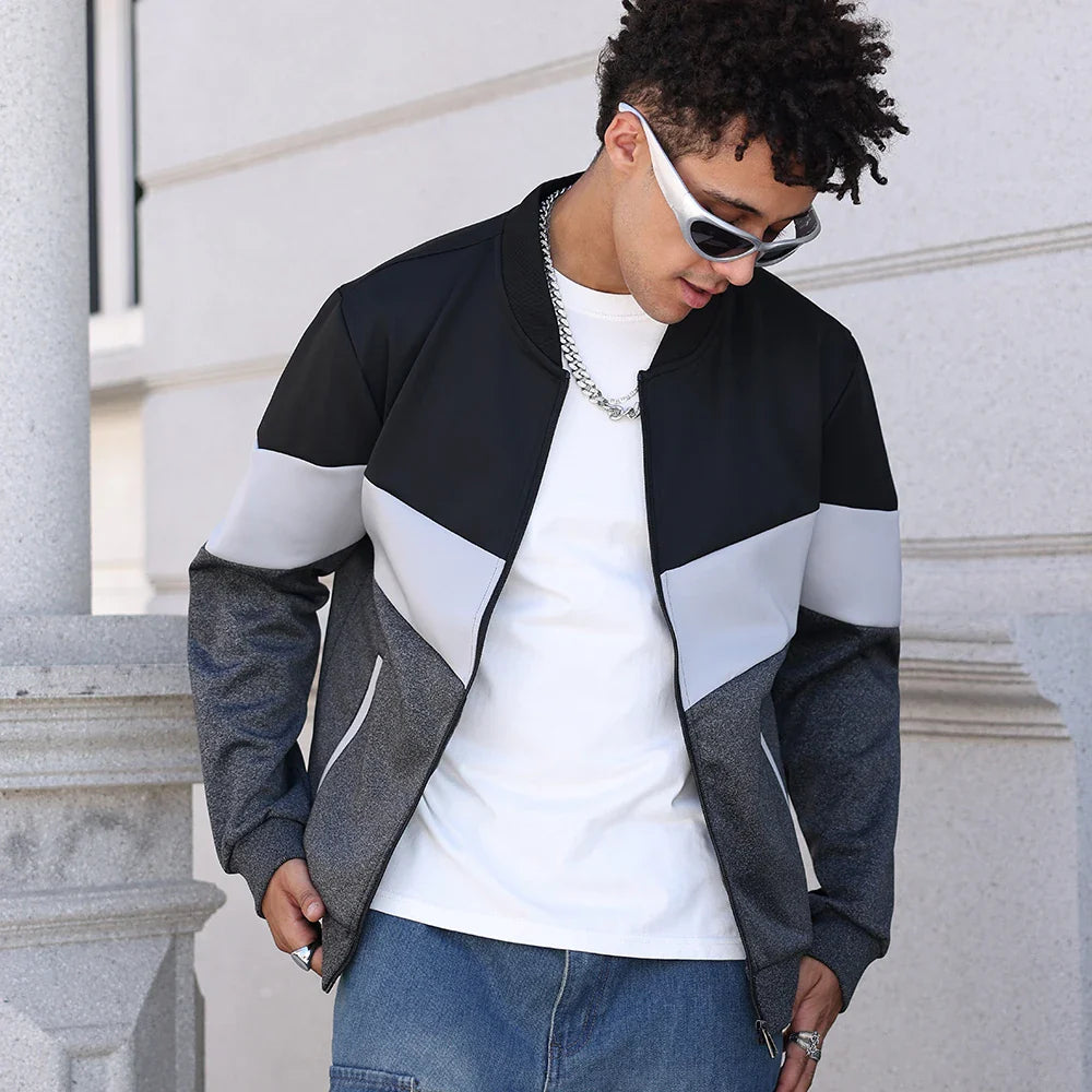 Men's Jackets 25 New Spring Business Leisure Trendy Color Windproof  Overshirt Zip-Up Streetwear Popular Clothes US Size