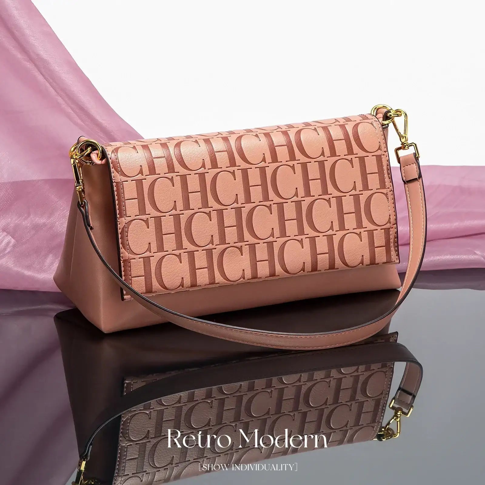 CH Simple Versatile Fashion Senior Sense of Ladies Shoulder Bag Design Sense of Quality Brand Women Bags Letter Printing