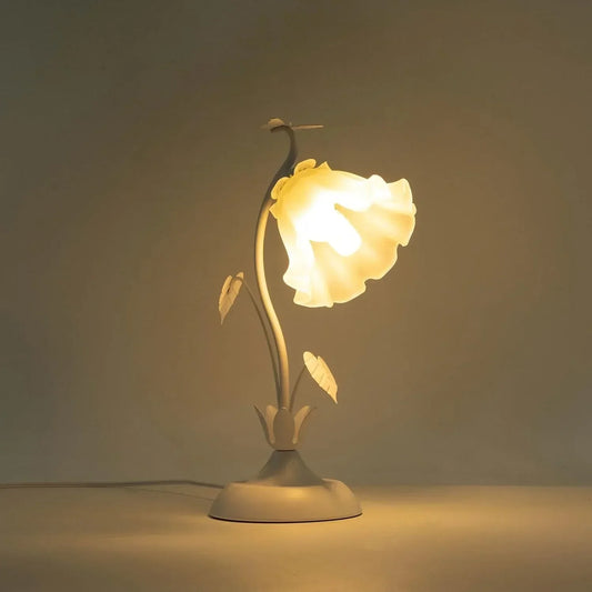 Flower Table Lamp Vintage Flower Night Light Bedside Desk Lamp Lighting Reading Desk Lamp for Home Decoration(No Bulb Included)