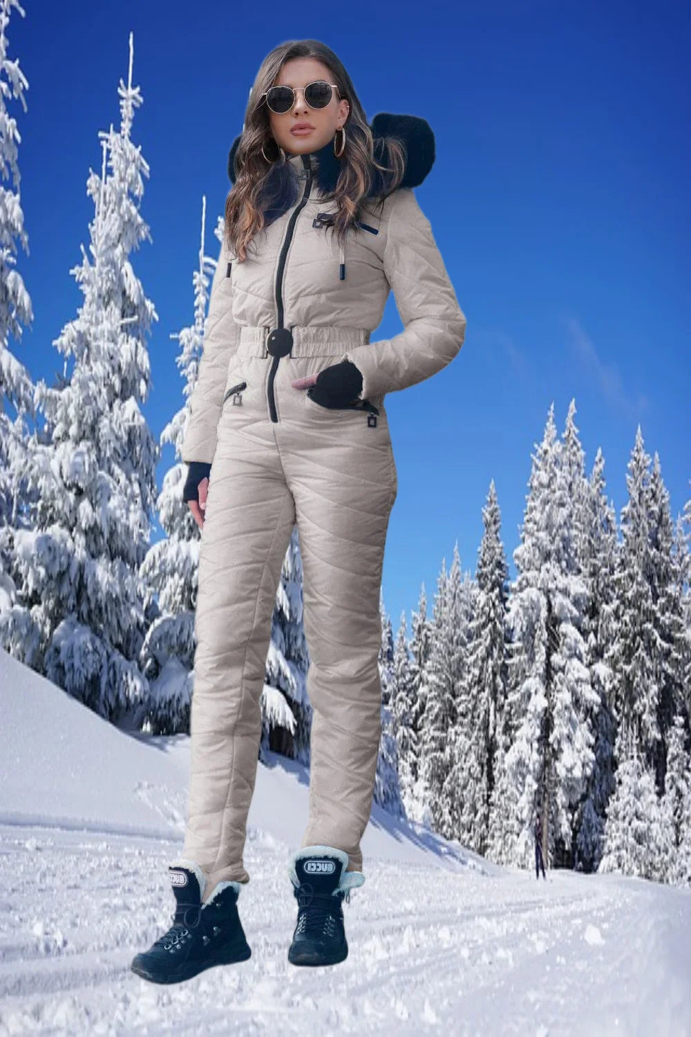 Women Onesie Ski Suit Winter Outdoor Sports Waterproof Snowsuit Jumpsuits Jacket 7556869756