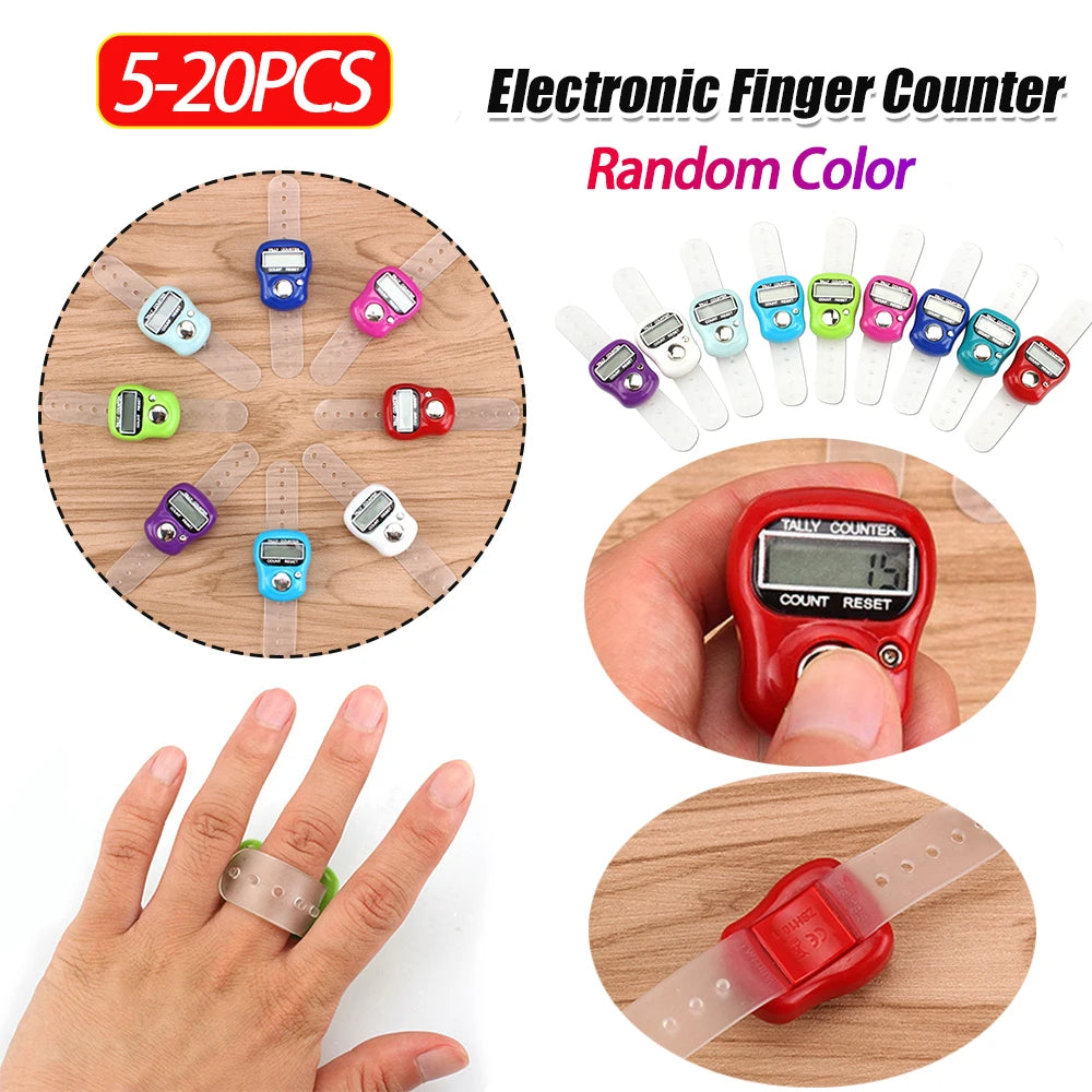 Display Electronic Tally Counter Electronic Finger Counter Ring Row Ta