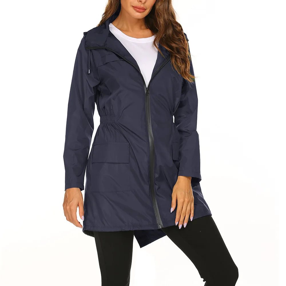 Women'S Lightweight Waterproof Raincoat - Hooded Windbreaker For Hiking, Climbing & Outdoor Activities