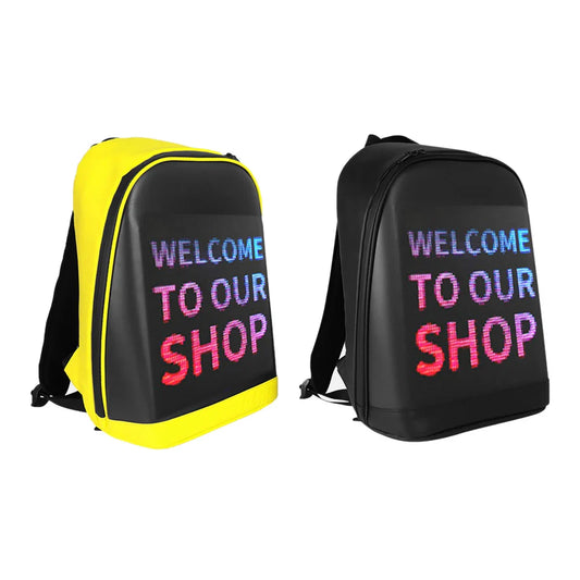 LED Screen Display Backpack Wireless Business Travel Laptop School Bag Women Men Outdoor Walking Billboard Wifi Bags