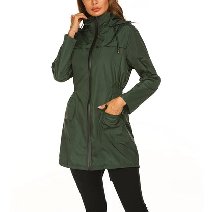 Women'S Lightweight Waterproof Raincoat - Hooded Windbreaker For Hiking, Climbing & Outdoor Activities