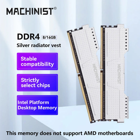 MACHINIST 16GB 8GB 2133HMz 2666HMz 3200HMz DDR4 Desktop Memory with Heat Sink DDR4 RAM PC DIMM for all motherboards