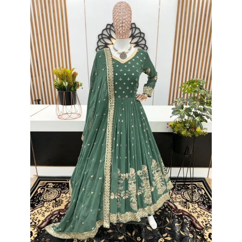 Gown Salwar Kameez PakistanI Indian Wedding Party Dress Polaroid Suit