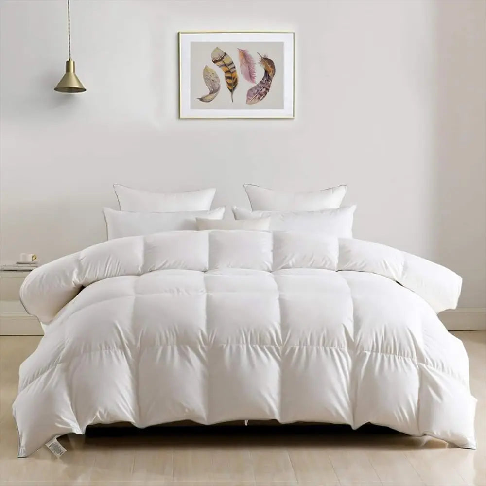 Ultra Soft Lightweight Duvet Insert, Cooling Thin Summer Down Comforter, Hotel Quality Natural Duvets Inserts, Cotton Cover