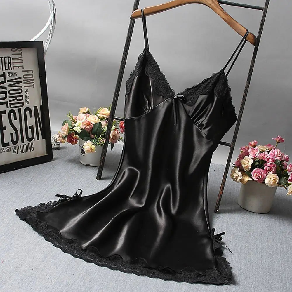 Gorgeous Lace Patchwork Camisola Lingerie Nighty Wedding Dress Sleep Wear Nightdress Clothes Women'S Nightgowns Gorgeous Nightwear