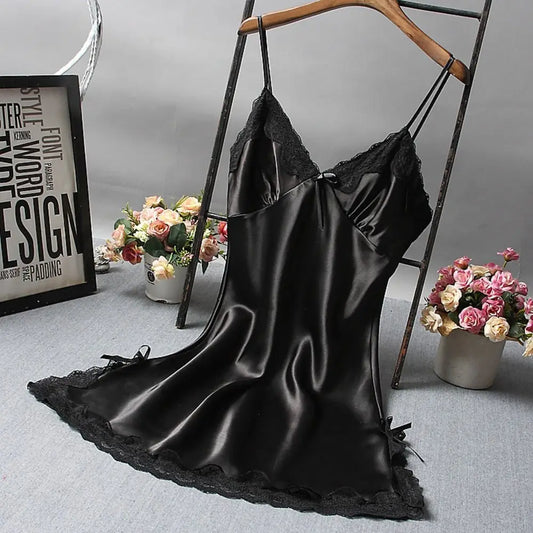 Gorgeous Lace Patchwork Camisola Lingerie Nighty Wedding Dress Sleep Wear Nightdress Clothes Women'S Nightgowns Gorgeous Nightwear