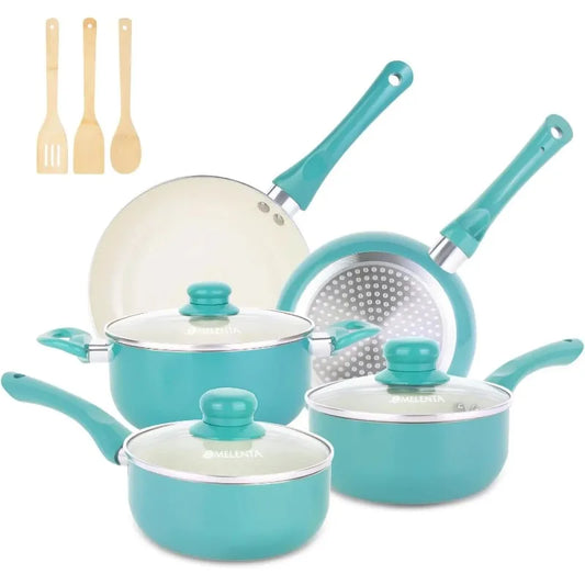 Pots and Pans Set Nonstick, Kitchen Cookware Sets Induction Cookware, Ceramic Non Stick Cooking Set
