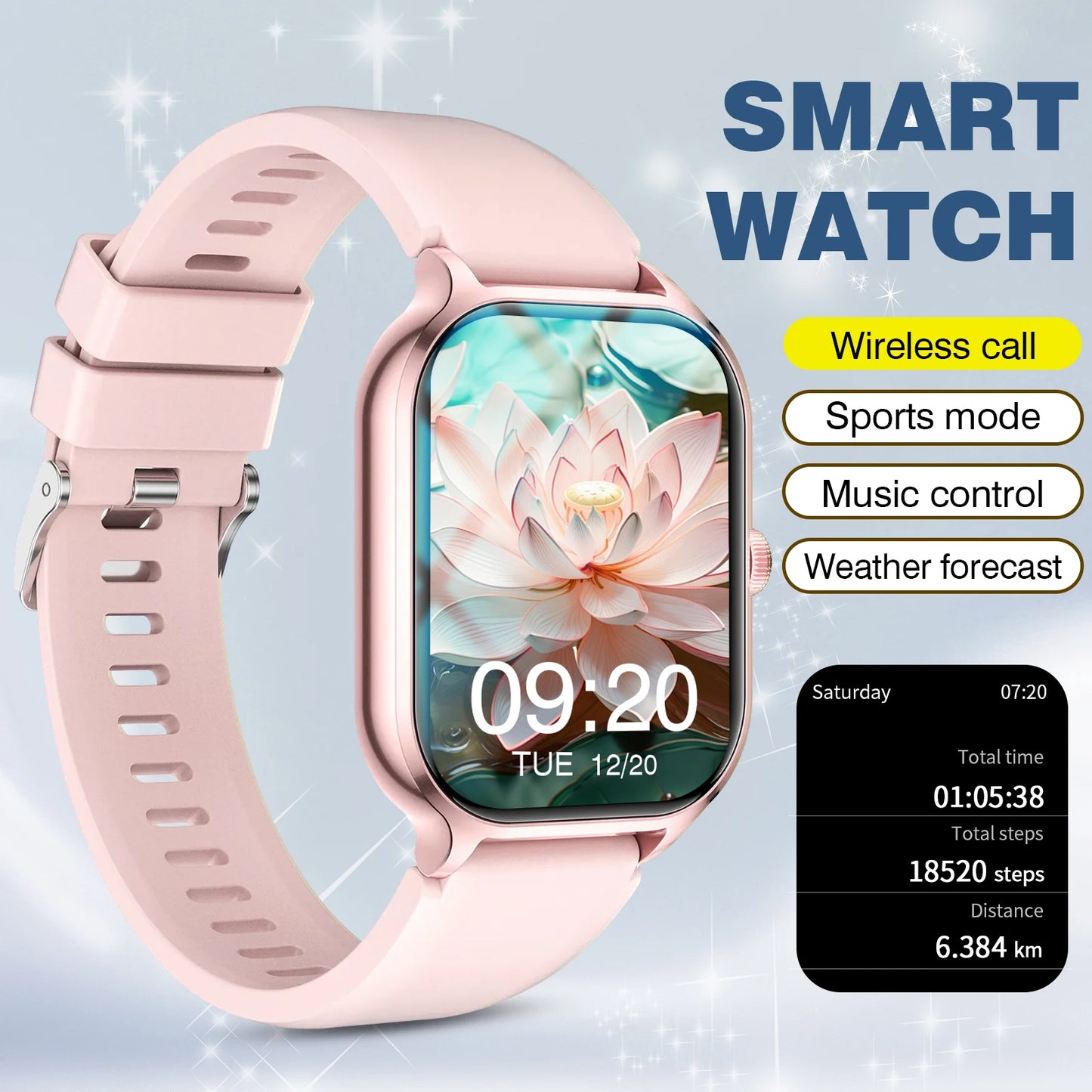 Smart Watch, Wireless Calling, Customizable Dial, Remote Photography,