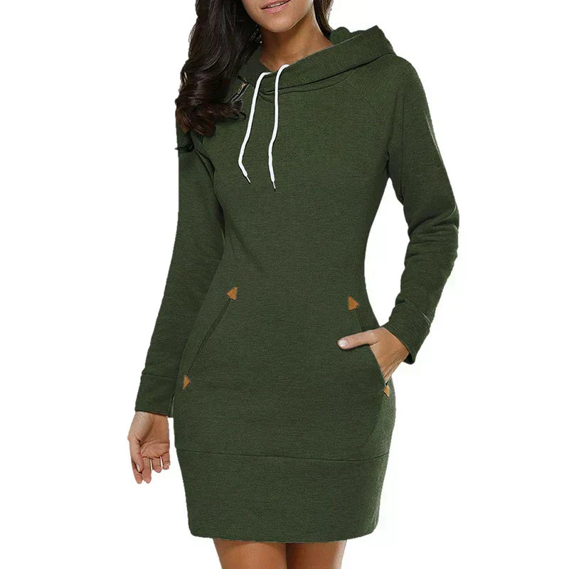 WoMen's Long Sweatshirt Hoodie - Pullover Hooded Shirt