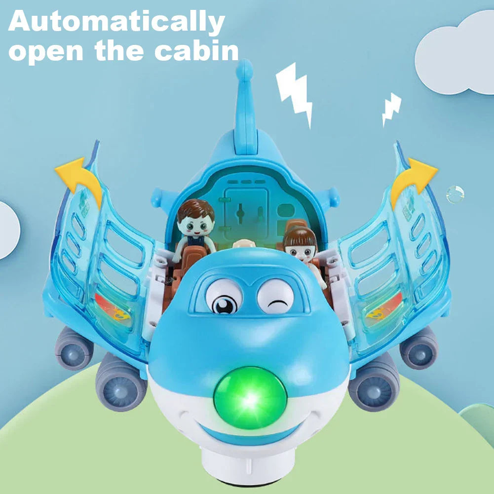 Aeroplane Toys with Light Effects Stunt Electric Aircraft Toy Music Airplane Aircraft Toys 360 Rotating Birthday Christmas Gifts