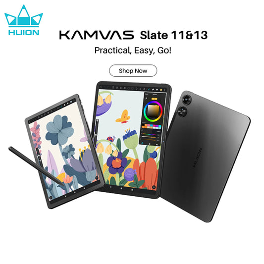 Huion Kamvas Slate 11/13 Android 14 Tablet Graphic Drawing Note Pad 60/90Hz Refresh Rate Paper-Like Nature Color Digital Writing