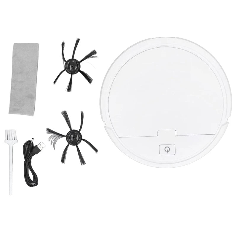 Ultra-Thin 3-In-1 Robot Vacuum & Mop: Sweeping, Wet & Dry Cleaning For Hard Floors, Pet Hair,Tiles - Automatic & Rechargeable