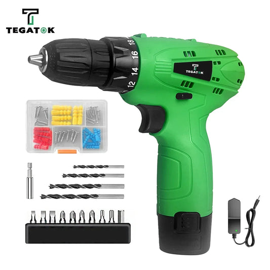 12V Cordless Drill Set, 18+1 Torque Settings Power Drill, 3/ 8Keyless Chuckfor Home Maintenance