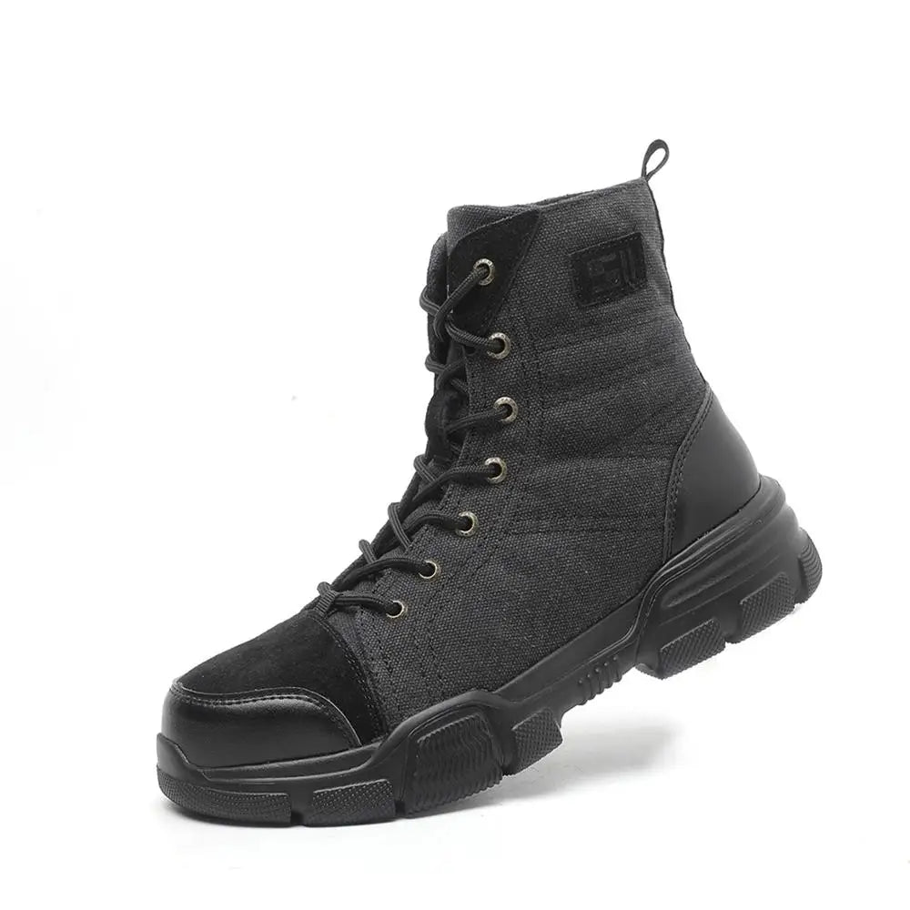 SUADEX Steel Toe Boots for Men Work Boots Indestructible Work Shoes De