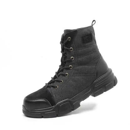 SUADEX Steel Toe Boots for Men Work Boots Indestructible Work Shoes De