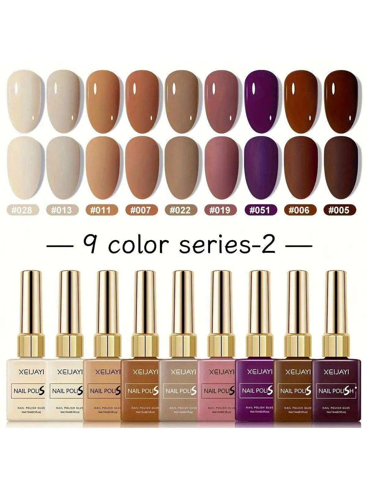 9Pcs Fashion Nails Art Nail Gel Polish Soaking UV LED Nail Gel Salon Female Nail Art Tools Fashion Nails