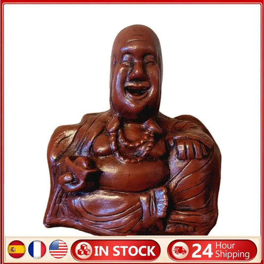 Resin Happy Buddha Statue Unexpected Backside Middle Foldableer Laughing Buddha Statue Buddha Sculpture for Home Decor