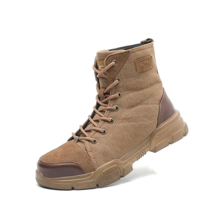 SUADEX Steel Toe Boots for Men Work Boots Indestructible Work Shoes De