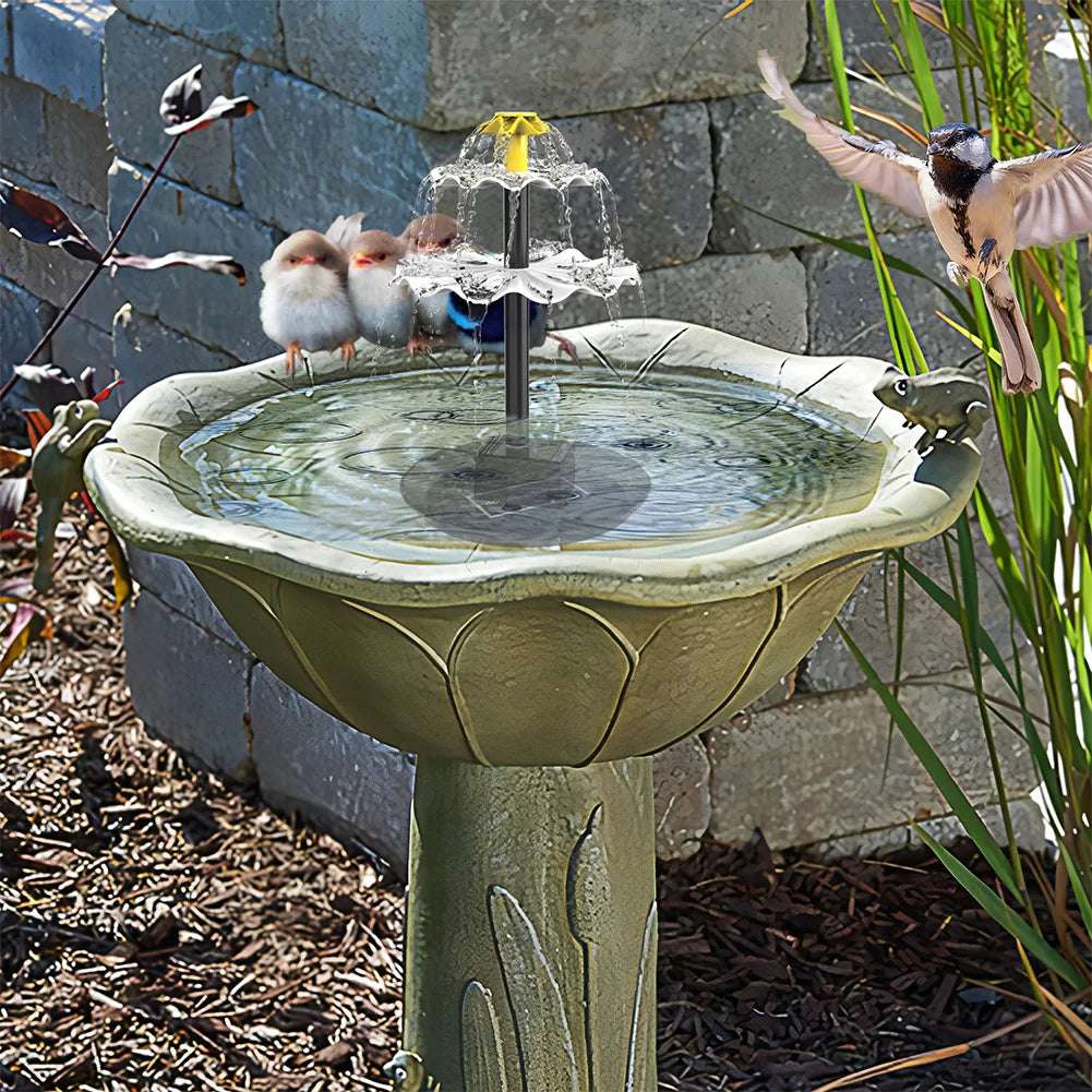 3 Tiered 3.5W Fountain Pump DIY Solar Bird Bath Fountain Outdoor Bird Feeder Multifunction for Courtyard Patio Balcony