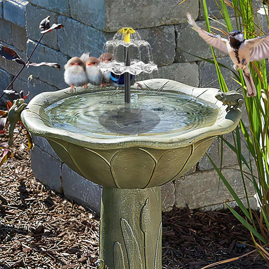 3 Tiered 3.5W Fountain Pump DIY Solar Bird Bath Fountain Outdoor Bird Feeder Multifunction for Courtyard Patio Balcony