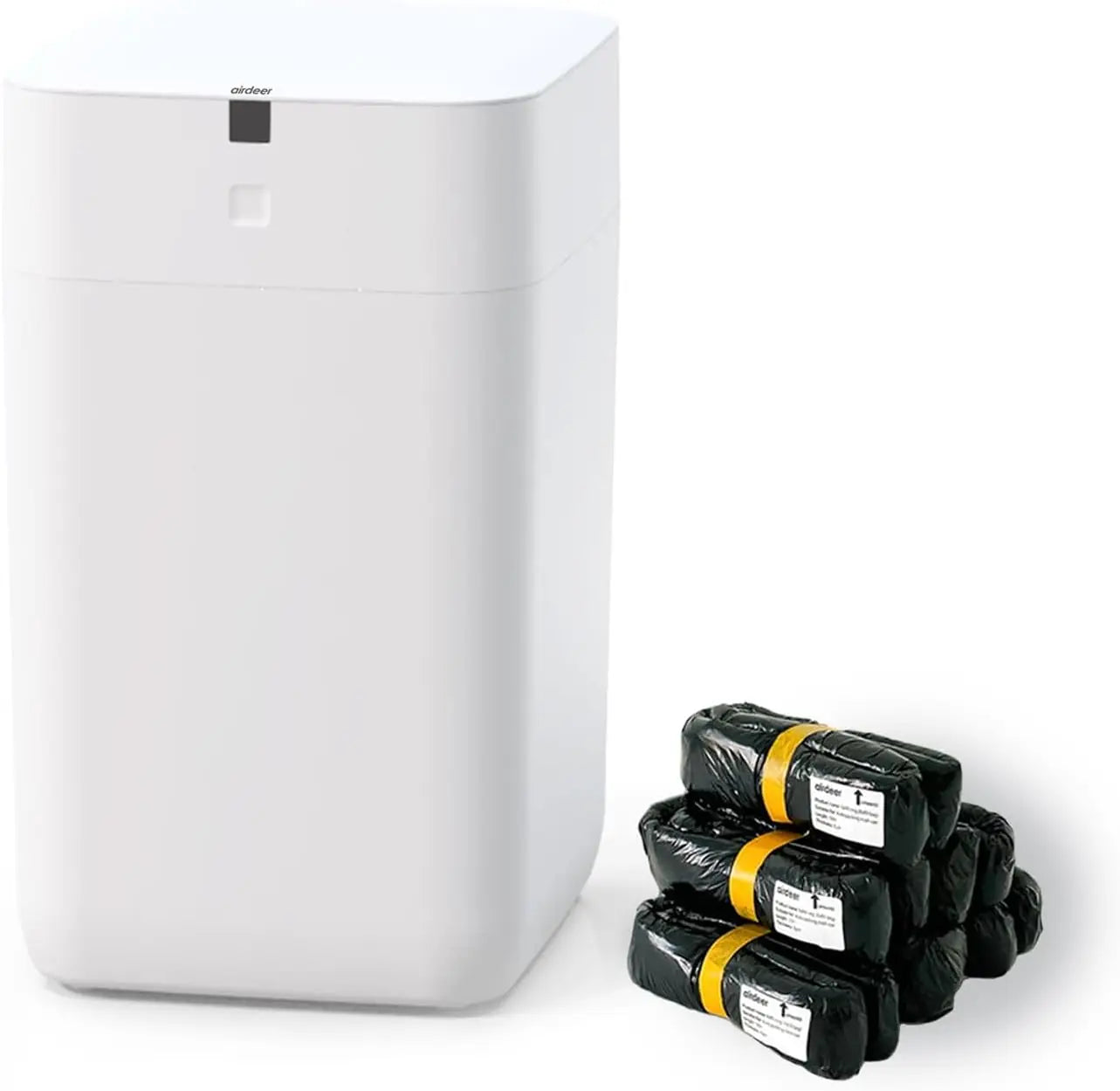 4 Gallon Smart Trash Can With Motion Sensor, Self-Sealing And Auto-Changing For Kitchen Bathroom Office, Includes 6 Refill Rings