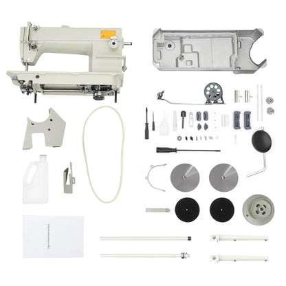 3000 Stitches/Min Industrial Straight Stitch Sewing Machine Heavy Duty Length Max. 8Mm With Accessory Kit, Automatic Oil Spray