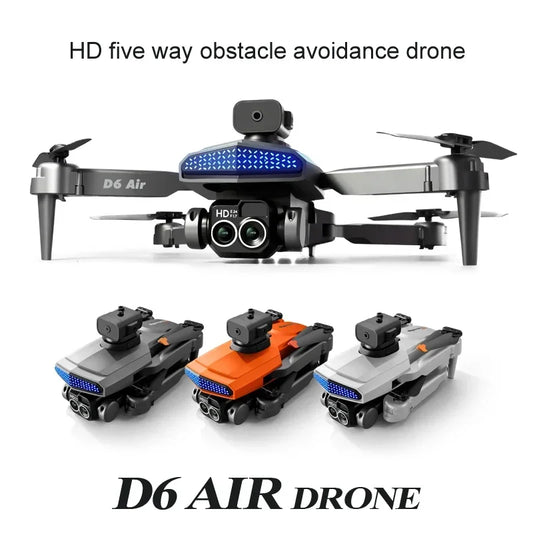 2025 D6 Mini Drone 4k Profesional 8K HD Camera Obstacle Avoidance Aerial Photography Brushless Foldable Quadcopter Gifts Toys