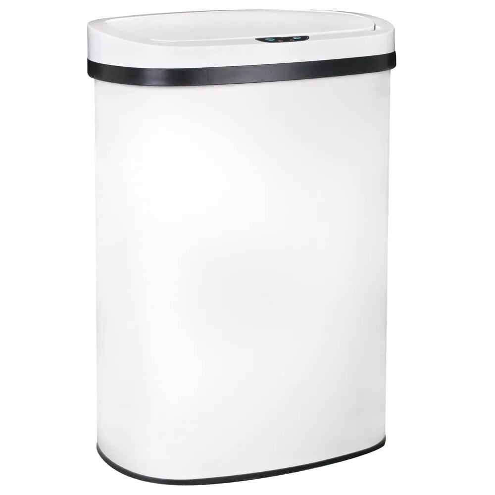 Kitchen Trash Can Office Bathroom Bedroom Waste Bin with Lid Automatic Sensor Touch Stainless Steel Garbage Can 13 Gallon