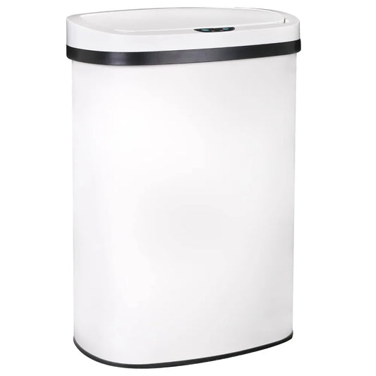 Kitchen Trash Can Office Bathroom Bedroom Waste Bin with Lid Automatic Sensor Tou Stainless Steel Garbage Can 13 Gallon
