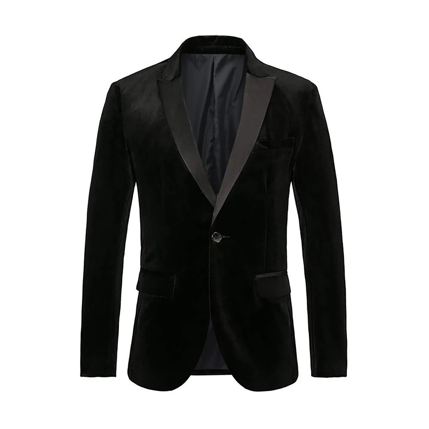 Men'S Casual Suit Jacket - Stylish Lapel Long Sleeve Blazer For Stage, Nightclub & Formal Wear, S-Xxxl
