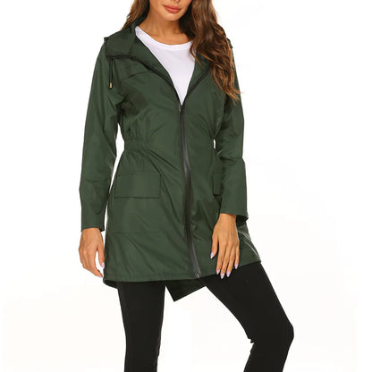 Women'S Lightweight Waterproof Raincoat - Hooded Windbreaker For Hiking, Climbing & Outdoor Activities