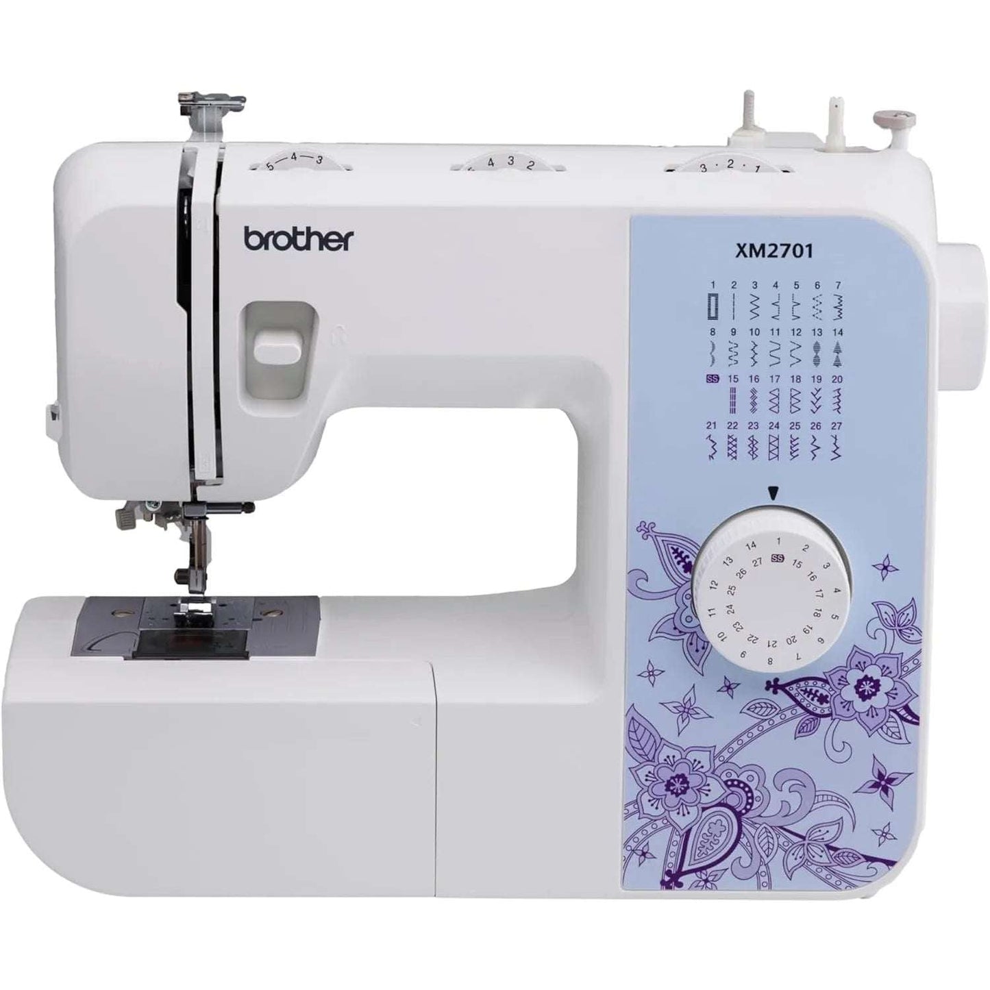 XM2701 Sewing Machine, Lightweight, Full Featured, 27 Stitches, 6 Included Feet5.9"D x 12.1"W x 15.3"H