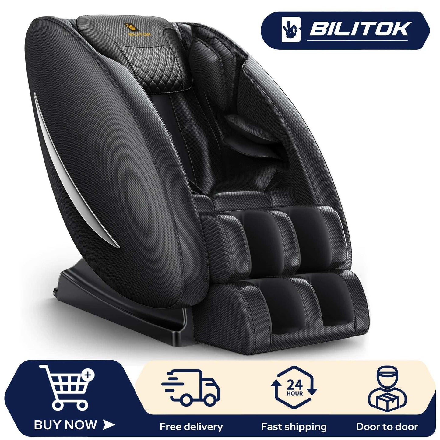 Massage Chair Recliner with Zero Gravity, Full Body Massage Chair with Heating, Bluetooth Speaker, Airbags, ft Roller