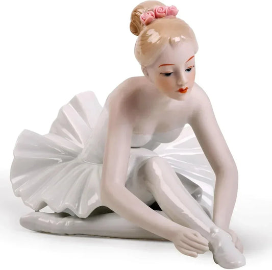 MTME Porcelain Figurines Ballet, Sculpted Statue, Handicrafts, Art Ware, Sculpture, Home Decor (Ornament, Decoration, Gift)